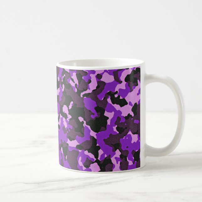 Lila kamouflage mönster kaffemugg (Höger)