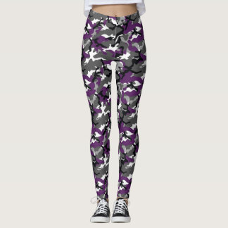 Lila kamouflageleggings leggings