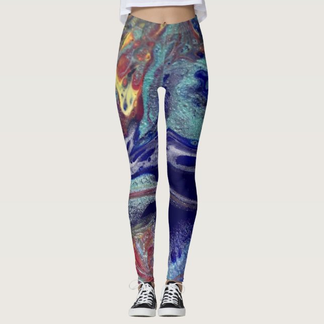 Lila kaos färg leggings (Framsida)