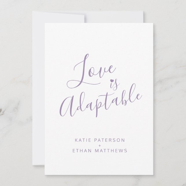 Lila kärlek är en anpassningsbar ändringsströmning meddelande (Framsida)