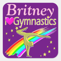 LILA KÄRLEK GYMNASTICS PERSONLIG STICKERS