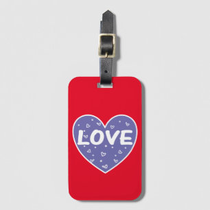 Lila Kärlek Heart Bagagebricka