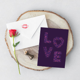 Lila kärlek. kort