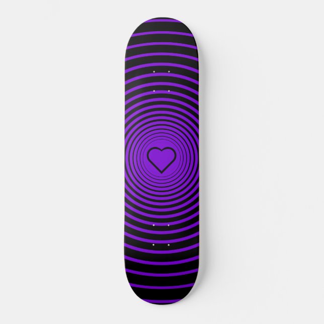Lila Kärlek - lägg till färg Mini Skateboard Bräda 18,5 Cm (Framsida)
