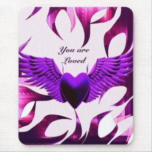 Lila Kärlek_ Mousepad Musmatta