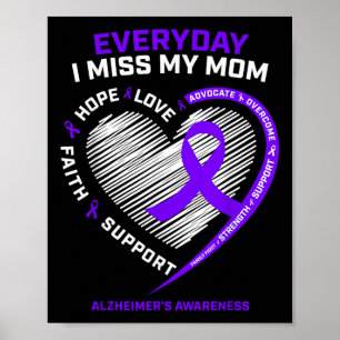 Lila kärleksfull minne mor saknar min mamma Heimer Poster