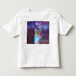 Lila katt i rymden t shirt