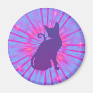 Lila Kattmagnet Magnet