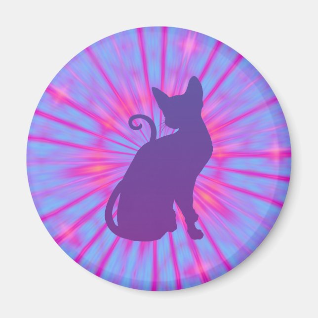 Lila Kattmagnet Magnet (Framsidan)