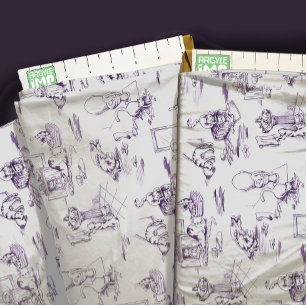Lila Kattunge Bathroom Toile Tyg