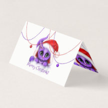 Lila Kattunge Santa Meowy jul