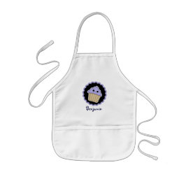 Lila Kawaii Cupkaka Kids Apron Barnförkläde