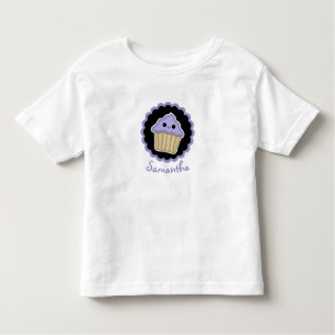 Lila Kawaii Cuptårta Småbarn Shirt T Shirt
