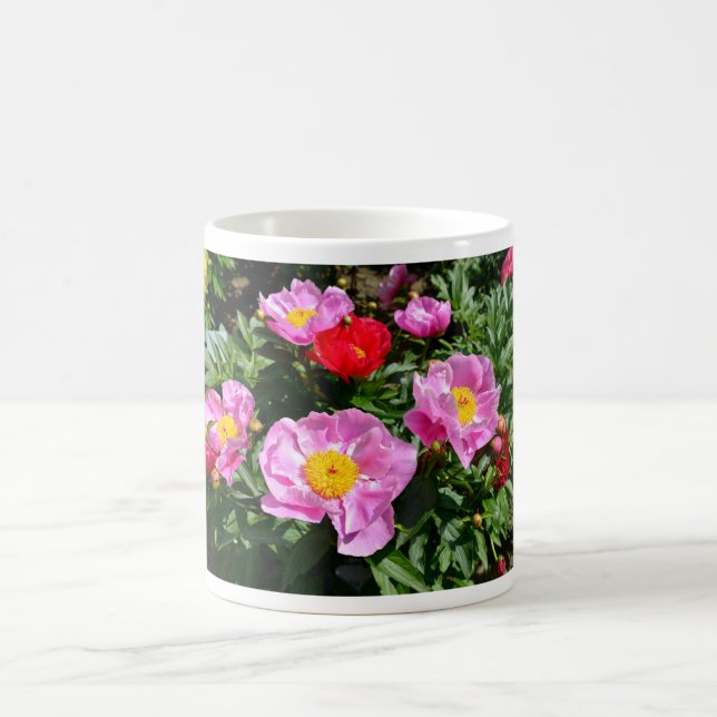 Lila kinesiska blommor Postcard T-Shirt Kaffemugg (Center)