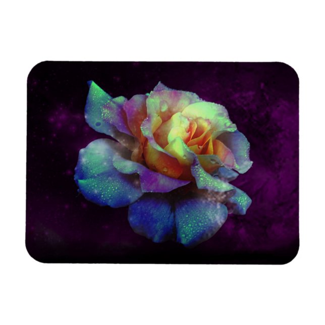 Lila Kissed Turcos Rainbow Ro Magnet (Horisontell)