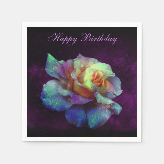 Lila Kissed Turcos Ro Napkin - Anpassa Pappersservett (Framsidan)