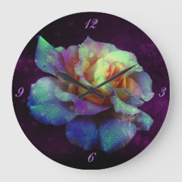 Lila Kissed Turcos Ro Wall Clock Stor Klocka