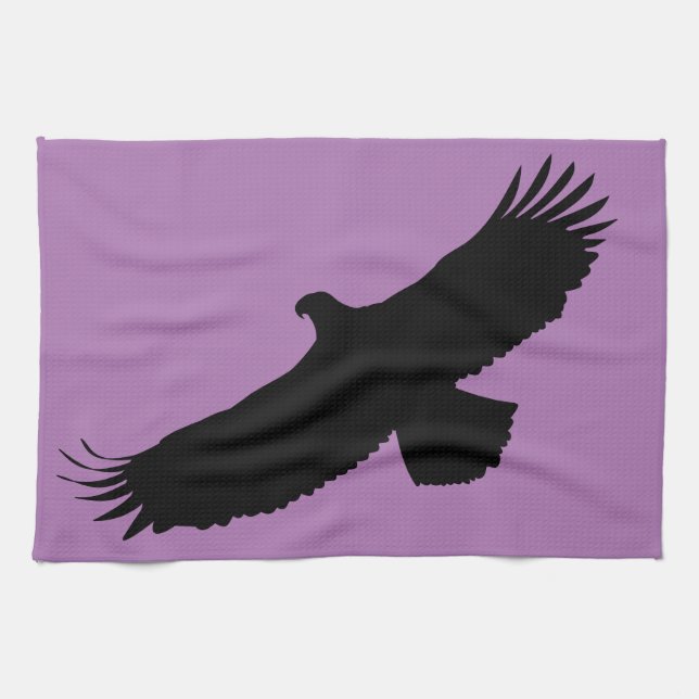 Lila Kitchen Towel med flygande ål Färg Kökshandduk (Horisontell)