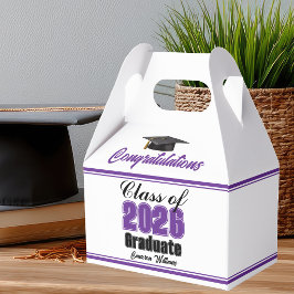 Lila klass 2026 anpassad examensfest presentaskar