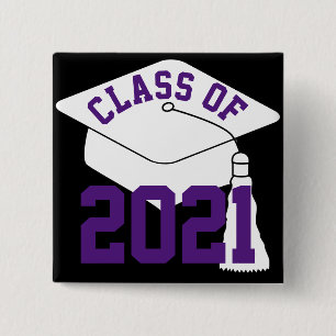 Lila Klass av 2024 års Grad Cap Knapp