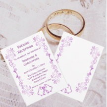 Lila Klockor Scrollwork bröllop - mottagning