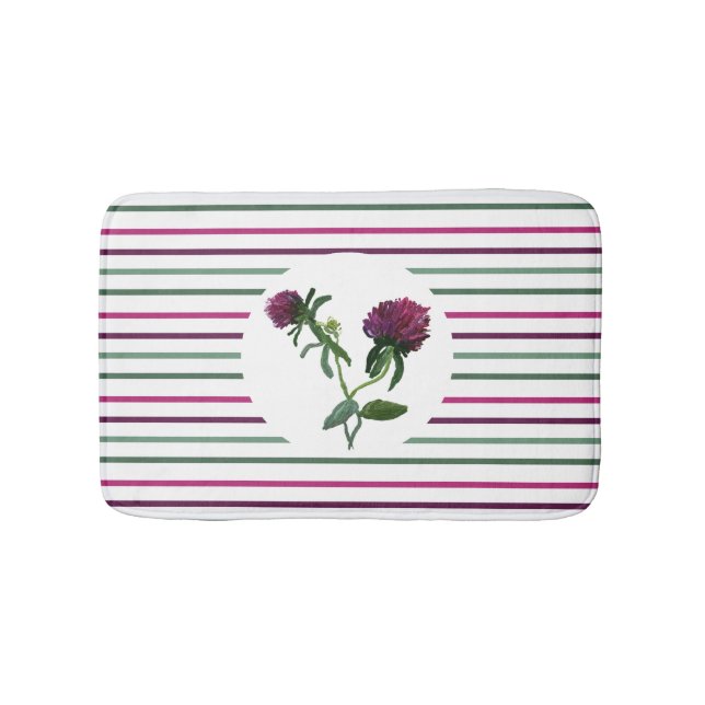 Lila Klöver Bath Mat Badrumsmatta (Framsidan)