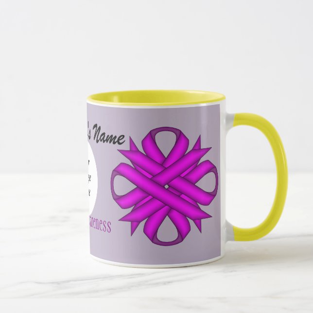 Lila Klöver Ribbon Template av Kenneth Yoncich Mugg (Höger)