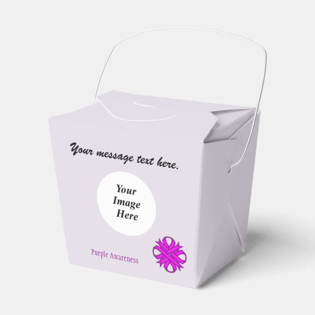 Lila Klöver Ribbon Template av Kenneth Yoncich Presentaskar (Framsidan Sidan)