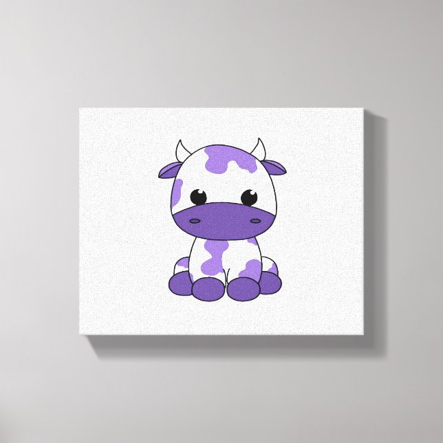 Lila ko Oversized T-Shirt_1 Canvastryck (Framsida)