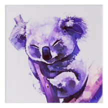 Lila Koala Bear Acrylic Wall Art