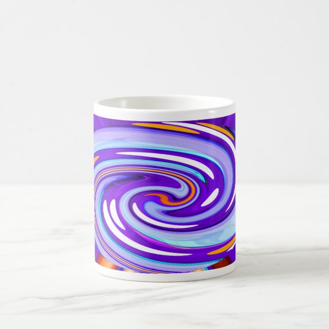 Lila konst kaffemugg (Center)