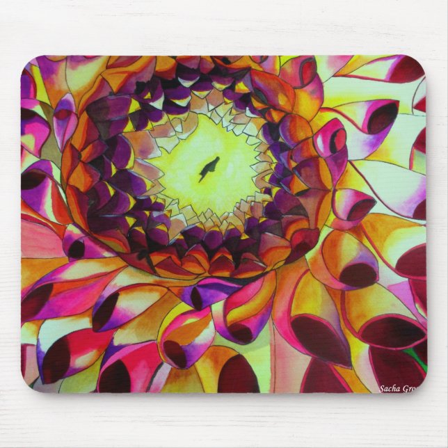 Lila konstnärlig abstrakt Dahlia Musmatta (Framsidan)