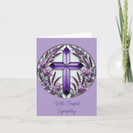 Lila Kor Sympathy Note-kort Tack Kort