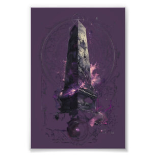 Lila Kosmisk Obelisk Ockult Mörk Konst Fototryck