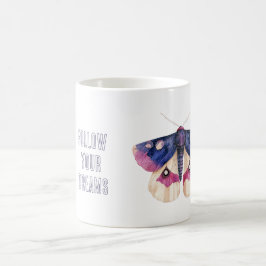 Lila Kräm Rosa Fjäril Kaffemugg