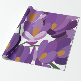 Lila Krokus Blomma Presentpapper