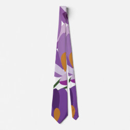 Lila Krokus Blomma Slips