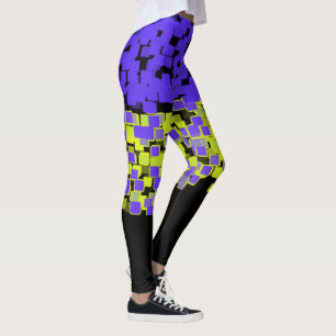 Lila + Kuba av grönt kalk Leggings