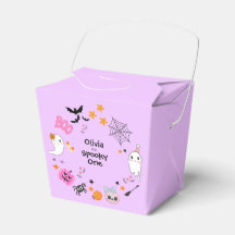 Lila kusliga ett söta Halloween 1-års födelsedag