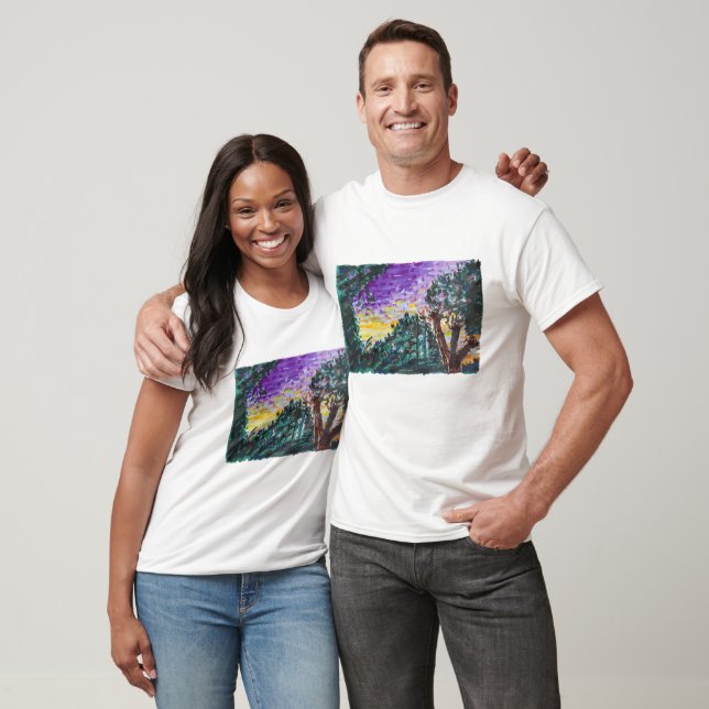 Lila kvällstid t shirt (Unisex)