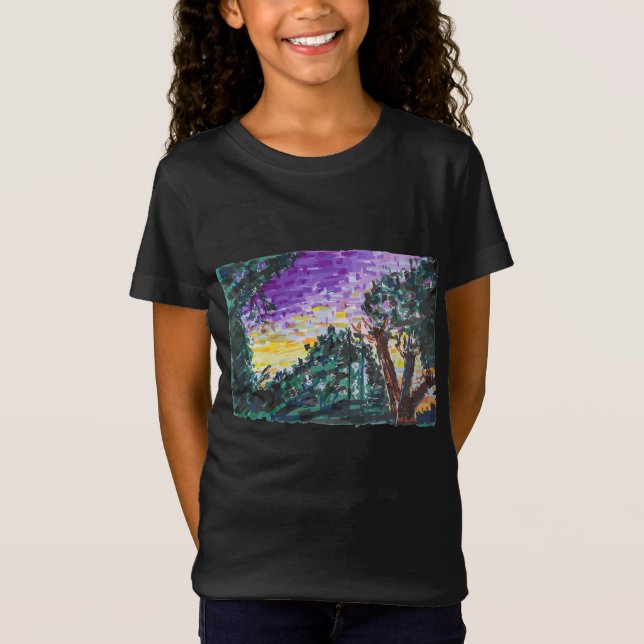 Lila kvällstid t shirt (Framsida)