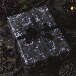 Lila kyrkogårdsrosor mörk gotik presentpapper