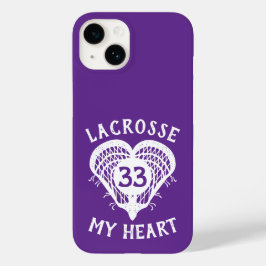 Lila Lacrosse Mitt hjärta Fodral-Mate iphone case