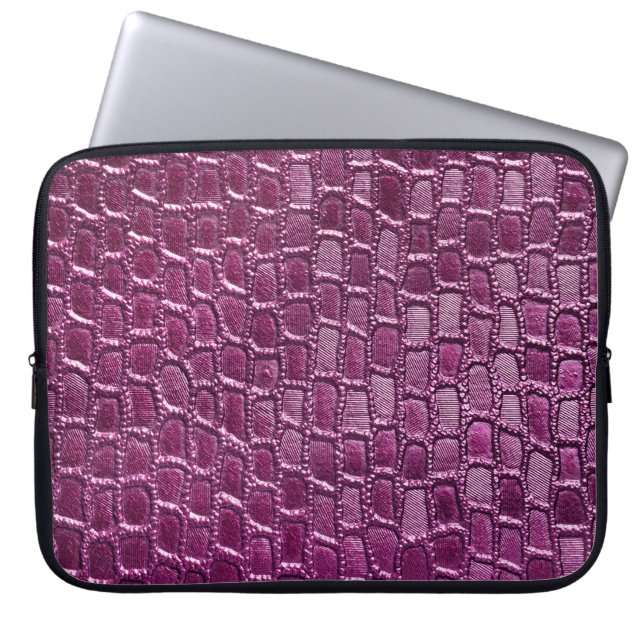 Lila läder struktur laptop fodral (Framsidan)