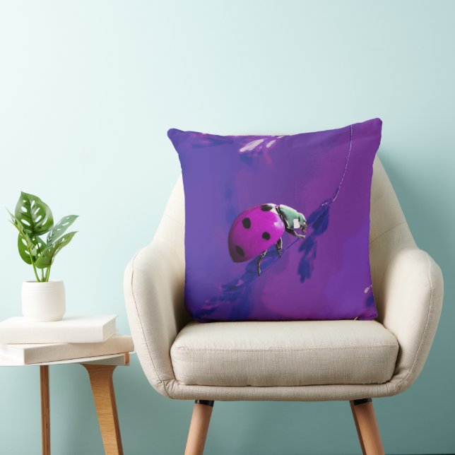 Lila Ladybug Kudde (Stol)