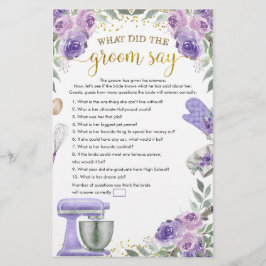 Lila Lagrar, köket, vad Groom säger