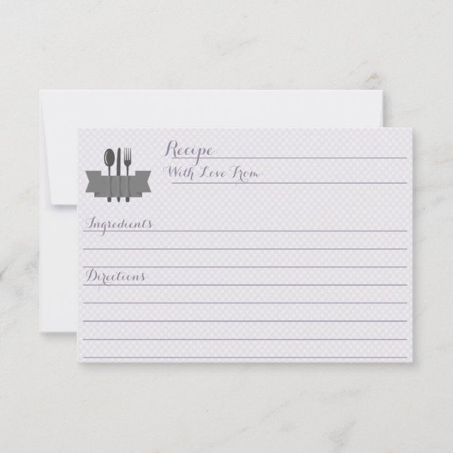 Lila lagrar, Möhippa receptkort för köket (Framsida)