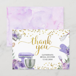 Lila Lagrar, tack för ditt kök-tackkort Kort