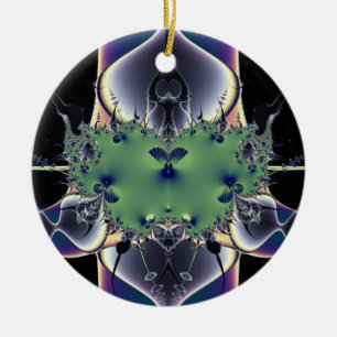 Lila lampa julgransprydnad keramik