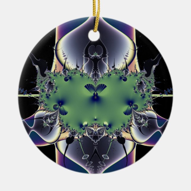 Lila Lampa Julgransprydnad Keramik (Framsidan)